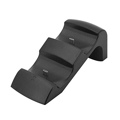 ABTSICA Cargador de Controlador inalámbrico PS5, estación de Carga USB de Controlador para DualSense 5 con luz LED Gamepad Contact Soporte de Carga Doble Playstation 5 Estación de Carga