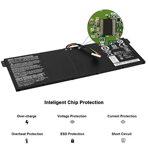 AC14B8K AP14B8K Reemplazo de la batería del portátil para Acer Chromebook C730 C810 C910 CB3-111 CB5-311 CB5-571 CB3-531 Aspire ES1-311 ES1-411 ES1-421 ES1-431 ES1-520 ES1-521 ES1-523 (15.2V 48Wh)