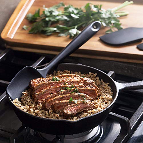 ACAMPTAR Juego De Espátula De Silicona Negra De 3 Piezas - Espátulas De Goma Sin Costura Resistentes Al Calor 600 Fahrenheit - Espátula Peque？a, Espátula Grande para Cocinar Y Hornear