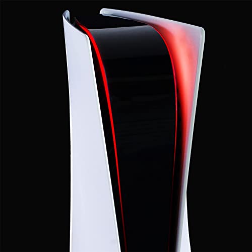 Accesorio de calcomanías de barras de luz - Adhesivos de barras de luces LED personalizados de fluorescencia Calcomanías para la versión de disco de consola PS5 (rojo + amarillo + púrpura)