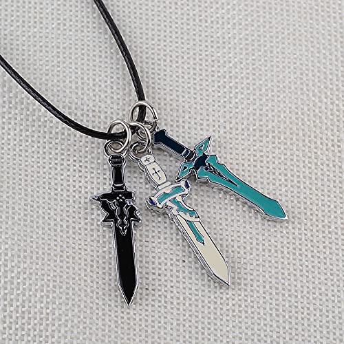 Accesorios Periféricos De Anime Sword Art Online Kirito Master Kiritani Kazuto Arma Tres Espadas Collar De Personalidad Decoración De Joyería