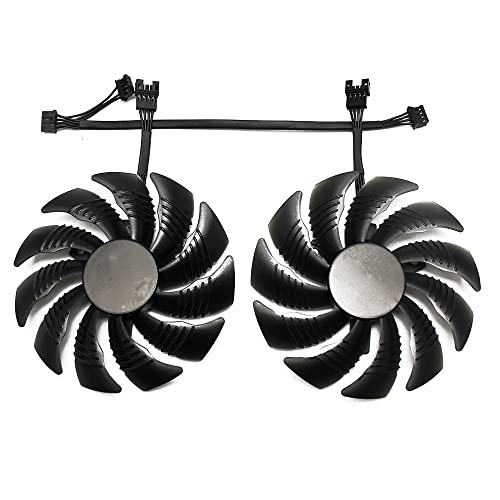 ACD Ventilador de gráficosVentiladores de Tarjeta gráfica, T129215SU 88Mm Fit for GIGABYTE GTX1050 Ti 1060 1070 Ti 1080 RX 470480570580 Ventilador PLD09210S12HH Ventilador G1(Color:B)