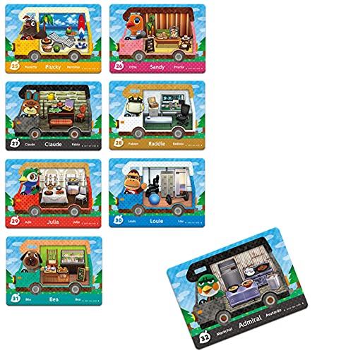 ACNH NFC - Juego de 80 mini tarjetas para cruces de animales New Horizons Series 1-4 para interruptor/interruptor Lite/Wii U (juego L #217-288 + RV#25-32)