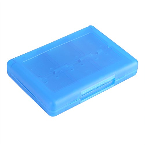 Acouto Estuche para Tarjetas de Juego, 28 en 1 PP Estuche para Tarjetas de Plástico para Juegos Caja de Almacenamiento de Cartuchos para Tarjetas de Juego 3Ds Dsl Dsi Ll (Azul)