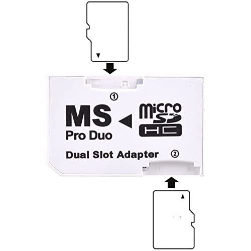 actecom® Adaptador Doble Tarjetas Micro SD/MICROSD A PSP Memory Stick Pro Duo