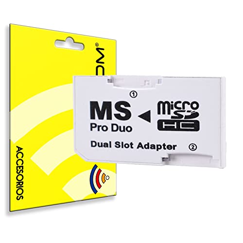 actecom® Adaptador Doble Tarjetas Micro SD/MICROSD A PSP Memory Stick Pro Duo