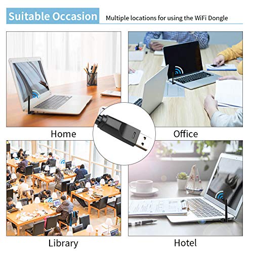 Adaptador de red USB WIFI Conexión para MAG 250 254 255 260 270 275,V7 V8 serie,Ordenador de Windows 10,8,7,XP, Vista,Linux, 2.4 GHz,150 Mbps, puerto Fast Ethernet,modo AP y extensor,antenas internas