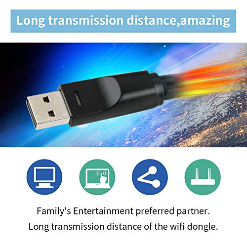 Adaptador de red USB WIFI Conexión para MAG 250 254 255 260 270 275,V7 V8 serie,Ordenador de Windows 10,8,7,XP, Vista,Linux, 2.4 GHz,150 Mbps, puerto Fast Ethernet,modo AP y extensor,antenas internas