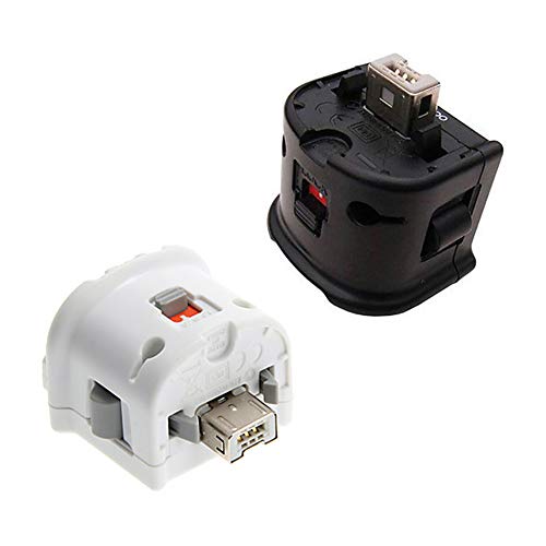 Adaptador Motion Plus - Sensor de alta calidad Motion Plus para consola Nintendo Wii, mando a distancia inalámbrico Wiimote, color negro y blanco
