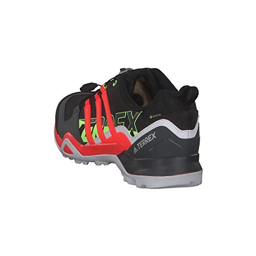 adidas Terrex Swift R2 GTX, Trail Running Shoe Hombre, Core Black/Solar Red/Signal Green, 42 EU