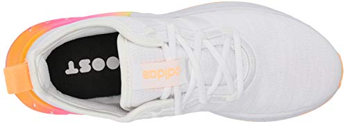 adidas Women's Kaptir Super Running Shoes, White/White/Acid Orange, 9.5