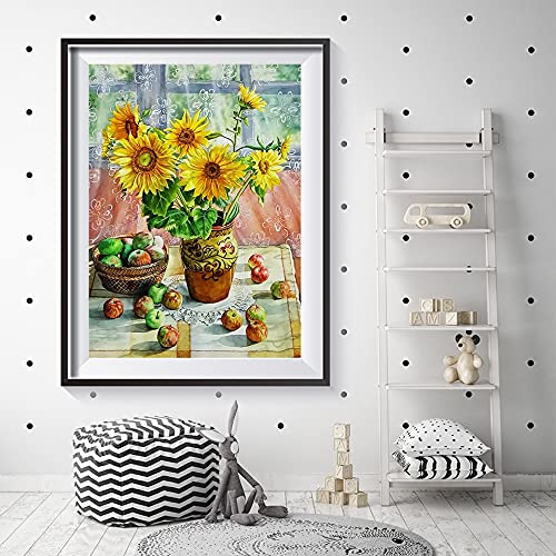 Adultos 1000 piezas rompecabezas planta girasol paisaje imagen juguete educativo para niños rompecabezas de madera A.3 70 piezas