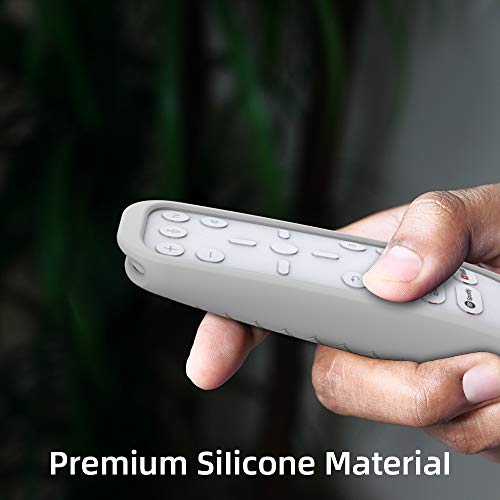 Aerku Funda Compatible con Sony PS5 Remoto Multimedia, Funda Protectora de Silicona Ligera, Antideslizante, a Prueba de Golpes Funda Protectora - Gris
