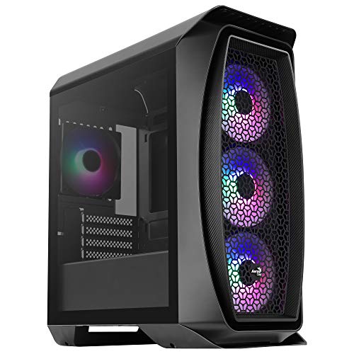 Aerocool AEROONEMINIFROST, caja PC Micro ATX, 4 ventiladores,2 paneles, negro