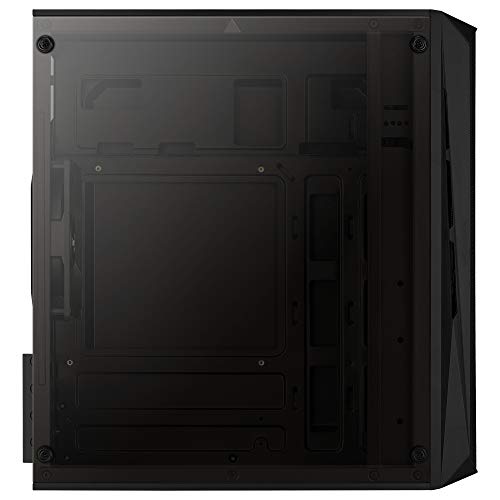 Aerocool CS107V1, Caja PC MicroATX, Ventana lateral, Ventilador 120 mm, Negro