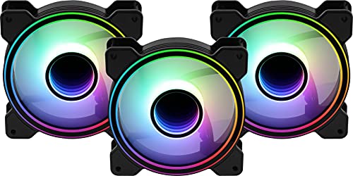 Aerocool MIRAGE12PRO, Pack 3 Ventiladores 120mm ARGB, Hub RGB, 6-Pin, Silencioso