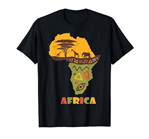 África mapa para los hombres mujeres Camiseta