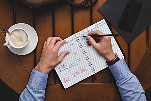 Agenda 2022 con Vista Semanal – A5 Planificador 2022 Semana Vista – Diario Espiral que Inspira Productividad - Tapa Blanda, Intervalos de 30 minutos - Calendario Semanal A5 – en Español