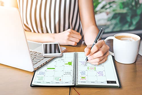 Agenda 2022 con Vista Semanal – A5 Planificador 2022 Semana Vista – Diario Espiral que Inspira Productividad - Tapa Blanda, Intervalos de 30 minutos - Calendario Semanal A5 – en Español