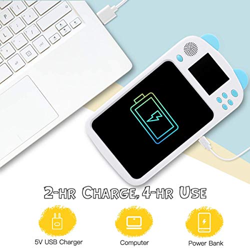 AGPTEK 8.5 Pulgadas Tableta de Escritura LCD con Pantalla Electrónica, Portátil Tableta de Dibujo con Imágenes Incorporadas, Admite Lectura de Voz, Apreder a Leer para Niños, Bebe, Azul