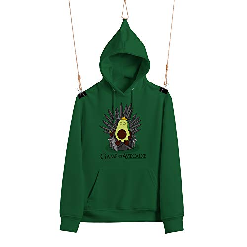 AGUACATE STORE Sudadera Game of Avocados (Verde Militar, M)