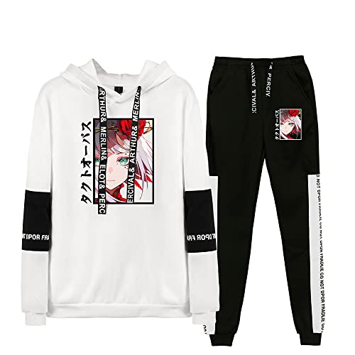 AHDSJDG Takt op.Destiny Traje de Dos Sudadera con Capucha + Carta Cordón Bolsillo Pantalones para Correr Manga Larga Hoodie Suéter Pantalones Ropa de Deporte Anime Cosplay Hombres y Mujeres Piezas