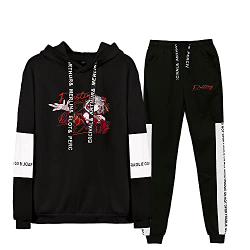 AHDSJDG Takt op.Destiny Traje de Dos Sudadera con Capucha + Carta Cordón Bolsillo Pantalones para Correr Manga Larga Hoodie Suéter Pantalones Ropa de Deporte Anime Cosplay Hombres y Mujeres Piezas