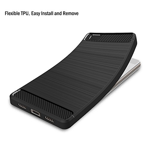 AICEK Funda Huawei P8 Lite, Huawei P8 Lite Funda Negro Gel de Silicona P8 Lite Carcasa Fibra de Carbono Funda para P8 Lite 5,0 Pulgadas