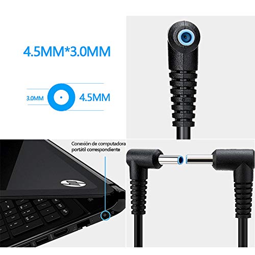 aifulo Cargador para Portátil HP 45W, 19.5V 2.31A Cargador Adaptador Fuente de Alimentación Compatible con HP ProBook 430 G4 440 G4, Stream 11 13 14, EliteBook 840 G3 G5, Pavilion X360 11 13 15