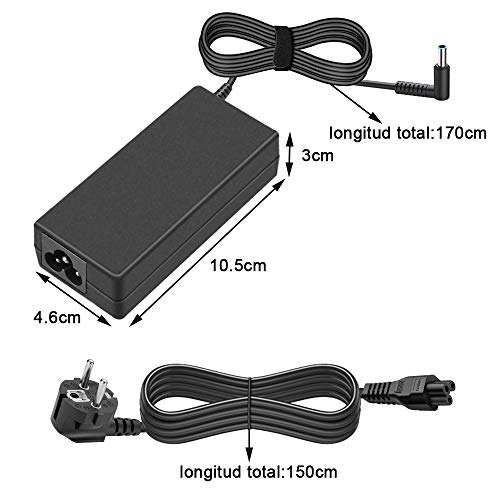 aifulo Cargador para Portátil HP 45W, 19.5V 2.31A Cargador Adaptador Fuente de Alimentación Compatible con HP ProBook 430 G4 440 G4, Stream 11 13 14, EliteBook 840 G3 G5, Pavilion X360 11 13 15