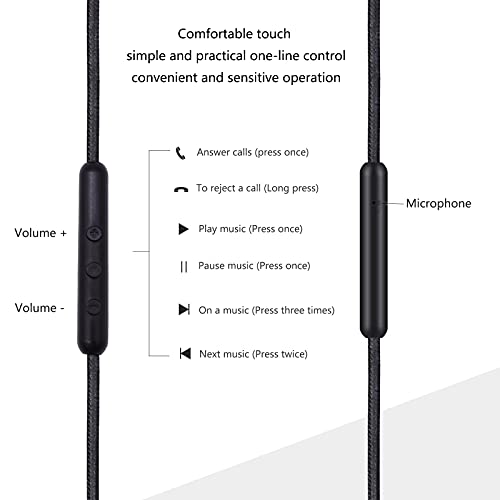 Aiivioll Upgrade HD598 - Cable de Repuesto para Auriculares Sennheiser HD598, HD598 SE, HD518, HD558, HD598 CS, HD599, HD579, con micrófono Integrado y Control de Volumen (Negro)