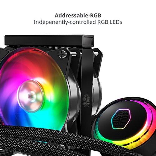 (AIO Liquid Cooler, ML120R ARGB) - COOLMASTER MLX-D12M-A20PC-R1 - MasterLiquid ML120R RGB AIO CPU Cooler
