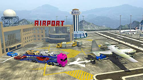 Airplane Pilot Car Transporter Games: Racing Cars Simulator