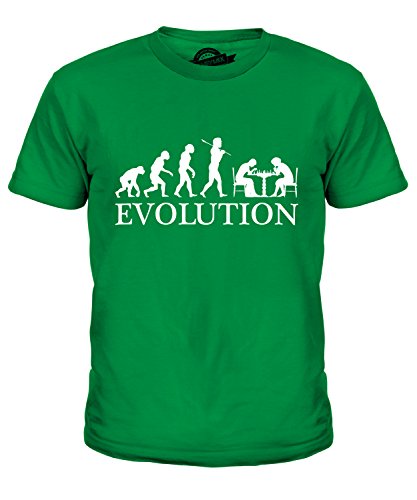 Ajedrez Evolution of Man - Unisex Niños Camiseta - Niño/Niña/Infantil/Bebés - algodón, Manzana Efervescente, 100% algodón 100% ringspun, De Niño, 4 años