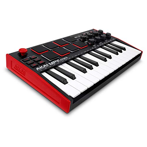AKAI Professional MPK Mini MK3 - Teclado Controlador MIDI USB de 25 Teclas con 8 Drum Pads, 8 Perillas y Software de Producción Musical Incluido, Standard