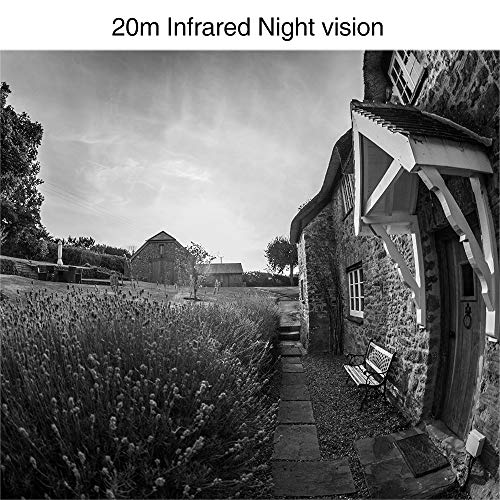 AKASO Cámara de Vigilancia Exterior Cámara IP WiFi de Seguridad IP66 1080P 2MP Compatible con Alexa y Google Home Visión Nocturna Audio Bidireccional Detección de Movimiento, Cuerpo Metálico (B70)