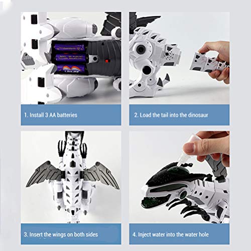 Akemaio Niebla de pulverización Robot de Juguete dragón Dinosaurio niños Caminando de respiración del Fuego del Aerosol de Agua con Luces y Sonidos