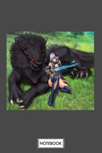 Akhir Black Desert Online Champion Notebook: Lined College Ruled Paper,6x9 120 Pages,journal,matte Finish Cover,diary,planner