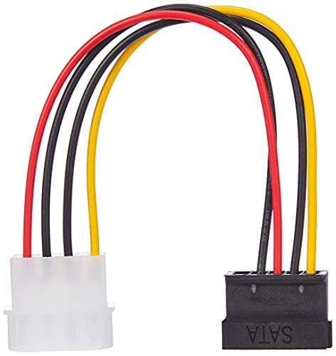 Akyga AK-CA-17 - Cable adaptador (conector Molex macho a conector SATA hembra HDD/SSD, 15 cm)