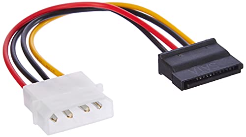 Akyga AK-CA-17 - Cable adaptador (conector Molex macho a conector SATA hembra HDD/SSD, 15 cm)