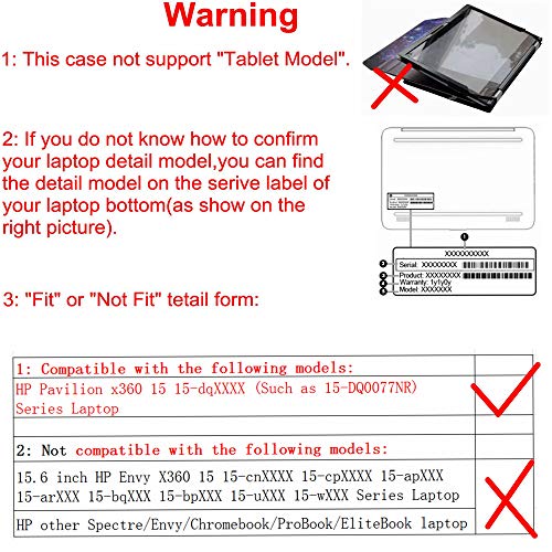 Alapmk Diseñado La Funda Protectora para 15.6" HP Pavilion x360 15 15-dqXXXX/HP OMEN Gaming 15-ekXXXX 15-enXXXX (15-ek0015ns) Laptop[Not fit Pavilion X360 15-crXXXX 15-brXXX 15-bkXXX],Rojo