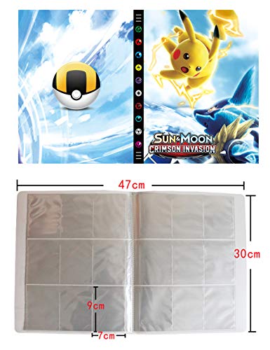 Album de Cartas, Album Para Cartas, Carpeta de Cartas, Sostiene hasta 432 tarjetas (SD-PIKA)