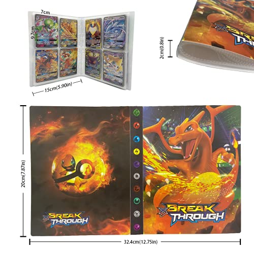 Álbum Titular de Tarjetas,Carpeta Compatible con Cartas de Poke, Álbum Titular Compatible con Cartas, GX y EX Cartas Álbum, 30 páginas 240 Tarjetas Capacidad