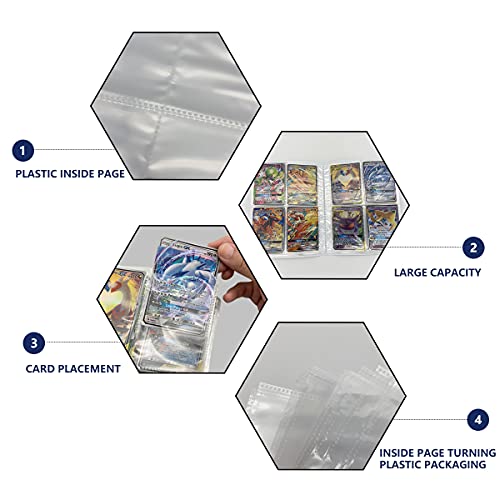 Álbum Titular de Tarjetas,Carpeta Compatible con Cartas de Poke, Álbum Titular Compatible con Cartas, GX y EX Cartas Álbum, 30 páginas 240 Tarjetas Capacidad