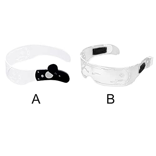 ALEOHALTER Gafas de visera LED, gafas de luz con 7 colores, gafas luminosas futuristas para conciertos en vivo Festival Cosplay, fiesta LED neón gafas