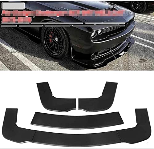 Alerón delantero del coche 3PCS Coche Bumper Front Front Spoiler Lip Splitter, Funda protectora del kit de cuerpo de difusor extraíble de la parte inferior, Adecuado for Dodge Challenger SXT SXT HELLC