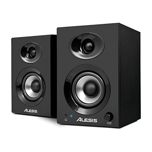 Alesis Elevate 3 MKII - Pareja de altavoces de escritorio y monitores de estudio amplificados, para producción musical, PC/Mac, multimedia, juegos, 60W