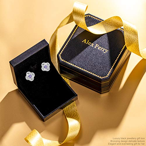 Alex Perry Pendientes Plata 925 Regalos para mujeres Niñas Regalo Morado Joyas personalizadas Día de San Valentín Día de la madre Regalos de cumpleaños de Navidad para mamá Su esposa Novia