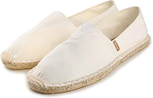 Alexis Leroy Zapatilla Original Estilo Alpargatas para Hombre Blanco 41 EU