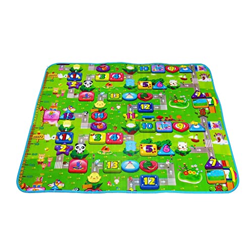 Alfombra de suelo para bebé, juego de suelo para bebé, alfombra de juego de espuma, alfombra de juego para niños pequeños, frutas, alfabetos, patrón de animales, decoración de habitación infantil